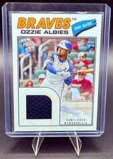 Ozzie Albies 2026 Topps Heritage Real One Relics card