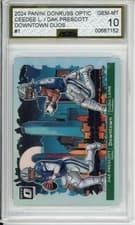 CeeDee Lamb / Dak Prescott 2024 Panini Donruss Optic Downtown Duos card