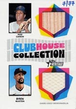 2026 Topps Heritage Clubhouse Collection Dual Relics Rod Carew/Byron Buxton #CCDR-CB card