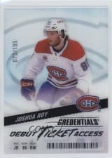 2024-25 Upper Deck Credentials Acetate Debut Ticket Access Joshua Roy #DTAA-JR card