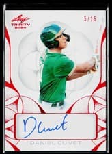 2024 Leaf Trinity Baseball Base Autograph Daniel Cuvet #BA-DC1 card
