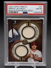 2025 Topps Tribute Dual-Player Relics Ken Griffey Jr. / Mike Trout #TPDR-GT