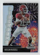 2025 Panini Prizm Black Fireworks Keelon Russell #2 card