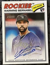 2026 Topps Heritage Real One Autographs Warming Bernabel #ROA-WB card