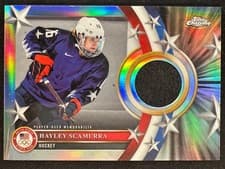 Hayley Scamurra 2026 Topps Chrome Olympic Hopefuls Memorabilia Piece card
