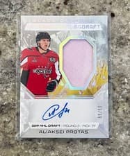 2025-26 Upper Deck Black Diamond Jewels of the Draft Auto Patch Aliaksei Protas #VJD-AP card