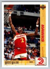 Moses Malone 1991-92 Upper Deck Base Set card