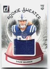 2025 Donruss Rookie Holiday Sweater Tyler Warren #SWE-TWN card