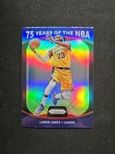 LeBron James 2021 Panini Prizm NBA 75th Anniversary Logo card