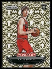 2024-25 Panini Prizm Monopoly Millionaire White Matas Buzelis #W22 card