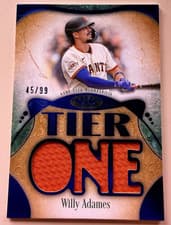 2026 Topps Tier One Tier One Relics Die-Cut Willy Adames #T1RD-WA card