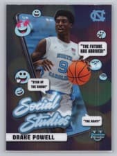 Drake Powell 2024-25 Bowman University Chrome Social Studies card