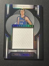 2024-25 Panini Obsidian Unbreakable Memorabilia Nikola Topic #UM-NTO card