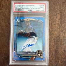 2025 Bowman Sapphire Edition Autographs Luis Pena #CPS-LP card