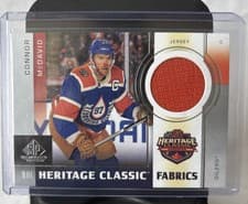 2024-25 SP Game Used 2023 Heritage Classic Fabrics Connor McDavid #HCF-1 card