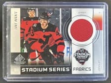 2024-25 SP Game Used 2024 Stadium Series Fabrics Luke Hughes #GSF-16 card