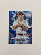 Mike Trout 2025 Topps Chrome Sapphire Sapphire Selections card