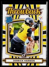 2025 Donruss Rated Rookie Throwback Derrick Harmon #17 card