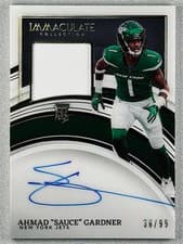 Ahmad 'Sauce' Gardner 2022 Panini Immaculate Collection card
