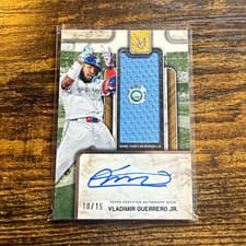 2025 Topps Museum Collection MLB Authenticated Relic Autographs Vladimir Guerrero Jr. #MLBRA-VLAD card