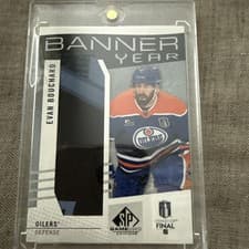 2025-26 SP Game Used 2025 Stanley Cup Finals Banner Year Relics Evan Bouchard #BYSC-EB card