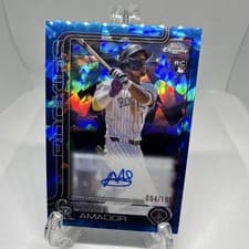 2025 Topps Chrome Sapphire Rookie Autographs Sapphire Adael Amador #RA-AA card