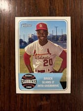 Lou Brock 2018 Topps Heritage Baseball Flashbacks card