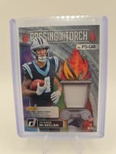 2025 Donruss Passing the Torch Jerseys Keyshawn Johnson / Tetairoa McMillan #PTJ-CAR card