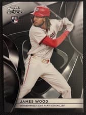 2025 Topps Chrome Black Base Set James Wood #104 card