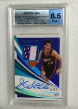 John Stockton 2020 Panini Immaculate Collection Patch Autograph card
