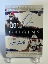 2025 Panini Origins Dual Rookie Autographs Quinshon Judkins/TreVeyon Henderson AUTO #10 card