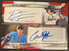 2025 Bowman's Best Dual Autographs Carter Johnson / PJ Morlando #DA-MJ card