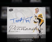 2024-25 Upper Deck Premier Premier Penmanship Tristan Jarry #PEN-JA card