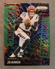 2025 Panini Prizm Fireworks Joe Burrow #25 card