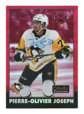 Pierre Olivier Joseph 2021 O-Pee-Chee Platinum 2020 Update Retro Red Rainbow Autograph card