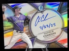 2025 Bowman Chrome Prime Chrome Signatures Charlie Condon #PCS-CC card