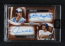 2025 Topps Chrome Black Pitch Black Pairings Dual Autographs Paul Molitor / Robin Yount #PDPA-YM card