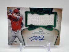 2026 Topps Tier One Autographed Tier One Jumbo Relics Mike Trout #AT1JR-MT card