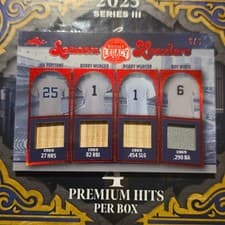 2025 Leaf Bronx Legacy Season Leaders Joe Pepitone / Bobby Murcer / Bobby Murcer / Roy White #SL-14 card