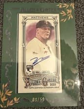 2025 Topps Allen & Ginter Framed Mini Autographs (Baseball) Zebby Matthews #MA-ZM card