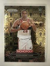 2024-25 Panini Prizm Monopoly Millionaire Black Alexandre Sarr #B25 card