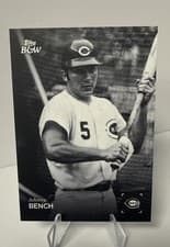 2025 Topps Black & White Base Set Johnny Bench #66 card