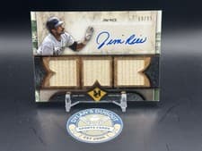 2025 Topps Museum Collection Single Player Signature Swatches Triple Relic Autographs Jim Rice #SPTRA-JR card
