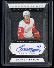 2025-26 Upper Deck Black Diamond Diamond Plate Rookie Auto Carter Mazur #DPR-CM card