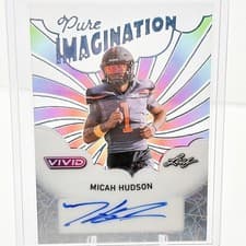 2025 Leaf Vivid Pure Imagination Autographs Micah Hudson #PA-MH1 card