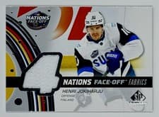 2025-26 SP Game Used 2025 4 Nations Face-Off Fabrics Henri Jokiharju #4N-HJ card