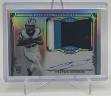 2025 Panini National Treasures Rookie Patch Autographs Trevor Etienne #167 card