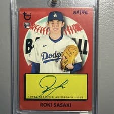 2025 Topps Heritage Wax Pack Autographs Roki Sasaki #WPA-RS card