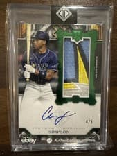 2025 Topps Transcendent Collection Rookie Showcase Patch Autographs Chandler Simpson #RSPA-CSI card
