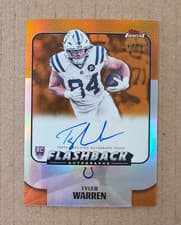 2025 Finest Flashback Autographs Tyler Warren #FBA-TW card